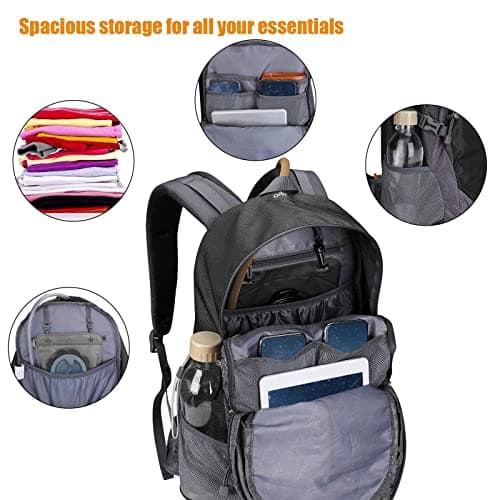 G4Free 35L Waterproof Hiking Backpack Outdoor Rucksack Trekking Daypack for Camping Hiking Backpacking Climbing with Rain Cover — view 4