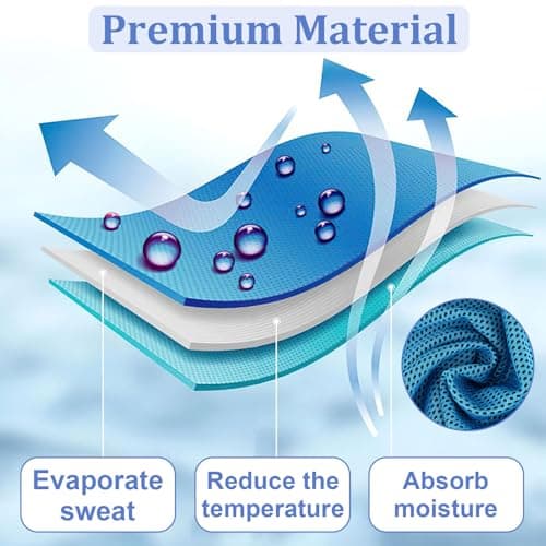 Cooling Towel, 2 Pack Soft Breathable Gym Towels,Microfibre Sweat Towels — view 3