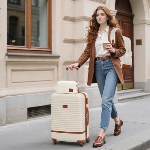 COOLIFE Suitcase Set, 3 Piece Luggage Sets with Travel Backpack & Wash Bag — view 2