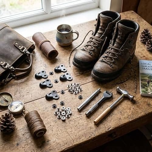 Shoelace Hooks for Boots, Durable Alloy Boot Hooks with Rivets for Quick Lacing Climb Hiking Shoes Work Outdoor Mountaineering Boots(#8) — view 6