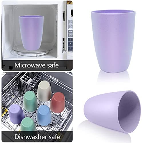 WAIZHIUA 5pcs Plastic Cups 350ml Reusable Unbreakable Tumblers — view 5