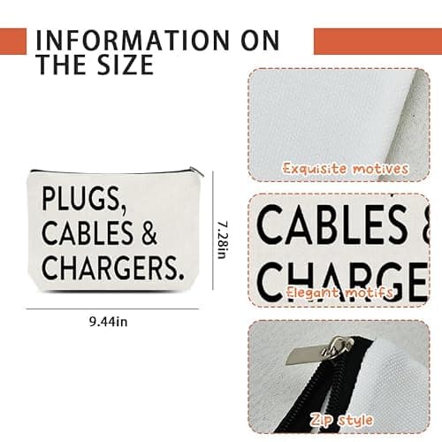 ShiQiao Spl Charging Cable Organiser Bag for Travel with Silicone Cable Ties Cord Organiser Pouch for Women Men Charging Accessory Storage Pouch for Sister Brother Tangle-Free Tech Accessory — view 6