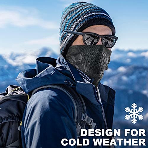 WTACTFUL Winter Neck Warmer Face Mask, Windproof Breathable Anti-Fog — view 2