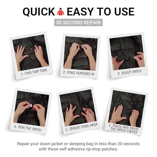 PRO-FIX Ripstop Repair Patch Kit – Waterproof, Tear-Resistant, Pre-Cut Self-Adhesive Patches for Tents, Jackets, Sleeping Bags, Awnings, Backpacks, Beach Gear, Camping & Festivals - Dark Blue — view 4