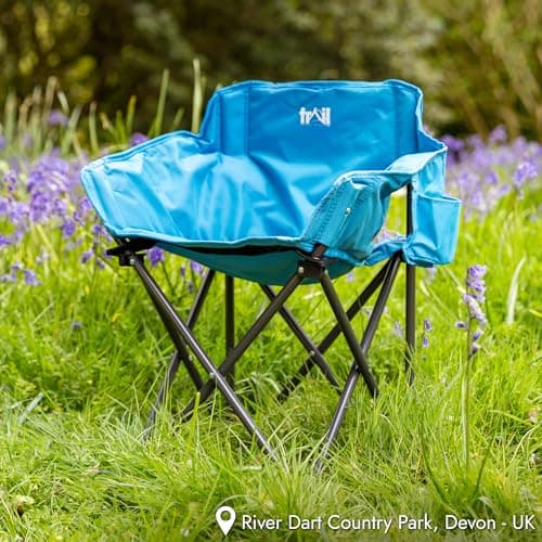Trail Buzzard Kids Bucket Camping Chair, Blue — view 2