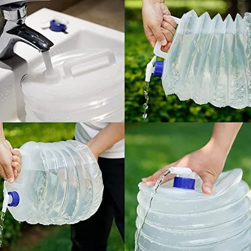 Collapsible Water Container 3L 5L 10L 15L, Folding Water Bucket Water Carrier, Portable & BPA-Free Water Tank Water Jug Buckets Storage for Caravans Camping Hiking Travel BBQ Travel Outdoor Use — view 6