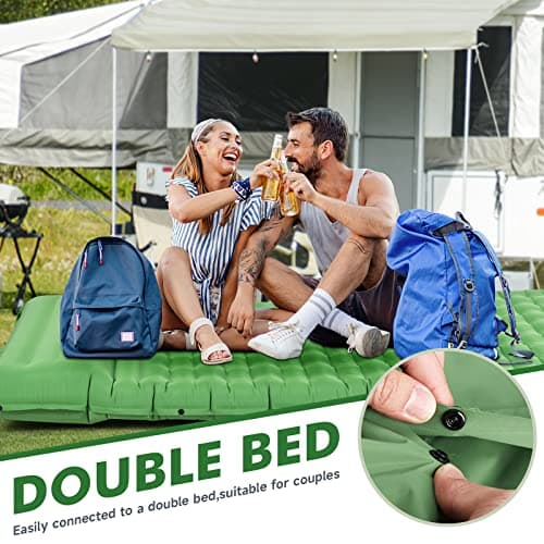 HiiPeak Sleeping Pad - Ultralight Inflatable Sleeping Mat with Built-in Foot Pump, Compact Waterproof Camping Air Mattress for Camping, Backpacking, Hiking, Tent Trap Traveling (Green) — view 6