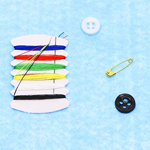 Shapenty Small Simple Handy Travel Sewing Kits Thread Repair Emergency Kit with with Needles, Threads, Button, Safety Pin for Gift Home Hotel Amenities Necessities (10) — view 3