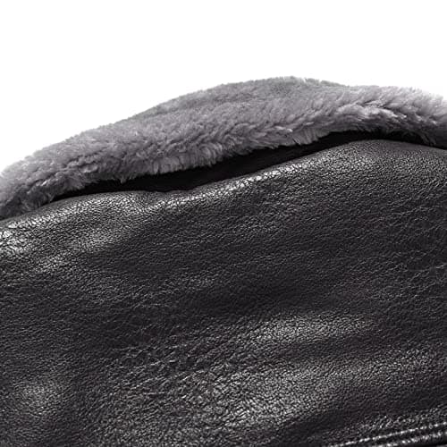 Mens Winter Coat Notched Collar Trench Coats Classic Motorbike Jackets — view 5