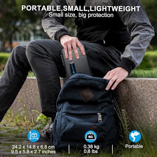 Lekufee Travel Waterproof Hard Case for Gopro Hero 13/12 / 11/10 / 9,Mission 1 Pro,Hero 4K, LIT Hero, Media Mod, and other Accessories(Case & Bag Only) — view 4