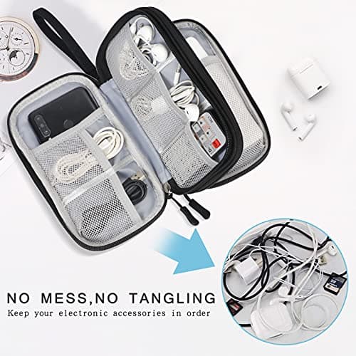 Simpolor Cable Organiser Bag,Travel Essentials Gadget Tech Bag- Black — view 5