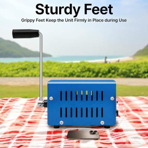 Manual Hand Crank Generator High Power Hand-cranked Generator Portable USB Manual Emergency Generators Emergency USB Charger for Camping Outdoor Activities 20W 3V-15V — view 3