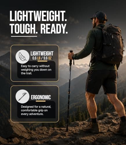 SmartstickX Trek Lock Trekking Pole Set of 2 w/Dual Lock & Cork-EVA Grip — view 4