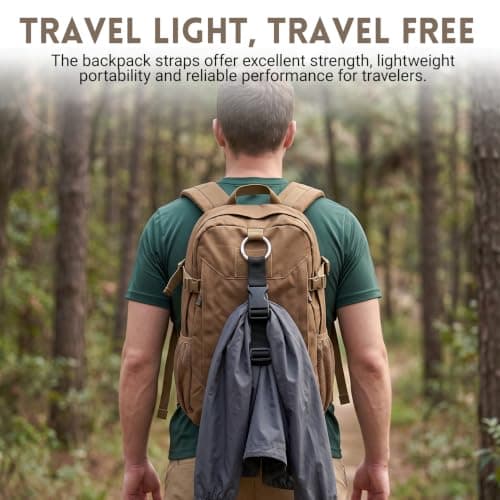 3 Pcs Add a Bag Luggage Straps Jacket Holder Strap with Ring Hooks & Buckle — view 4
