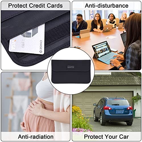 wisdompro RFID Signal Blocking Pouch, Large Faraday Bag, Water-resistant — view 6