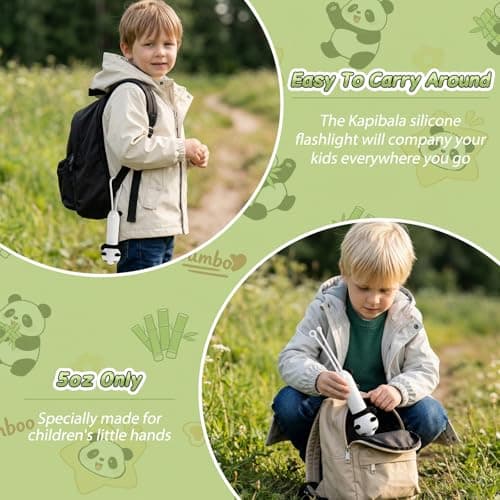 ZKLiLi Kid's Rechargeable LED Panda Flashlight, LED Kid Flashlightfor Both Boys and Girls, Fun Flashlight Suitable for Camping and Outdoor Exploration, Birthday Gift — view 3