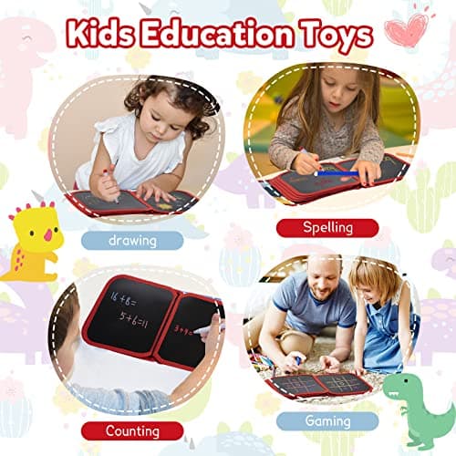 Erasable Drawing Book,Portable Reusable Drawing Board,Kids Activities for Plane,Travel Toys Doodle Pad for Kids, Boy Girl Birthday Gifts,14 Pages for Magic Drawing with 12 Pens — view 5