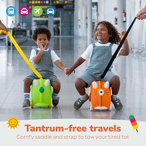 Trunki Children’s Ride-On Suitcase and Kid's Hand Luggage | Perfect Toy Gift for Toddler Boys & Girls: Tipu Tiger (Orange) — view 6