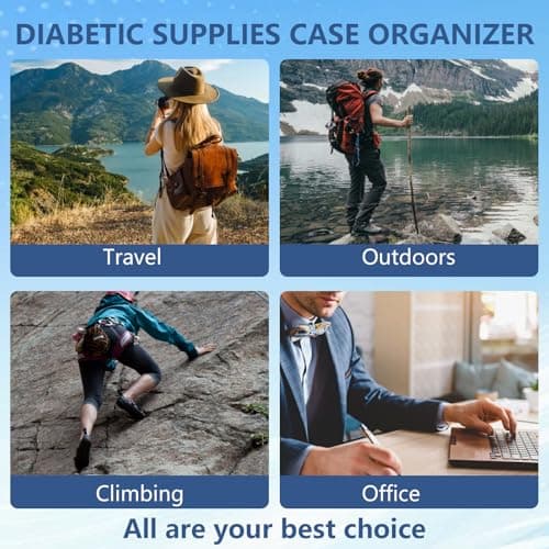 Portable Diabetes Bag for Travel with Mesh Pockets (15.5 x 11.5 cm) — view 6