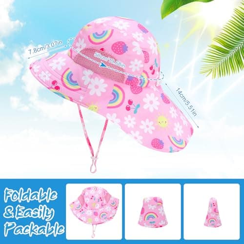 ViEinkaufen 2 Pcs Baby Sun Hat Flap Neck Protection — view 2