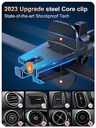 Auckly Car Phone Holder Wireless Charger, 【Smart Sense】15W Fast Qi Wireless Car Charger Automatic Phone Suction Holder Dashboard Windshield Mount Compatible for iPhone 12/13/14 Pro Max Mini Plus -S — view 5