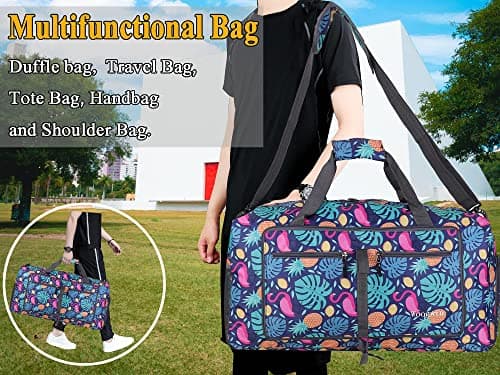 ehsbuy 60L Foldable Travel Duffle Bags for Men Women Large Holdall Waterproof Overnight Weekend Bags for Gym Luggage — view 6