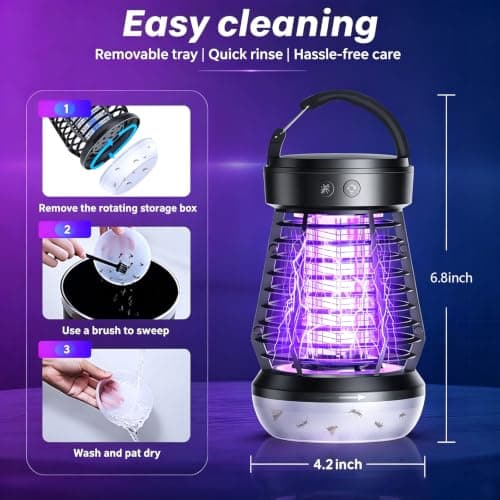Rechargeable Fly Zapper, Portable Mosquito Killer Lamp,Camping Bug Zapper — view 2