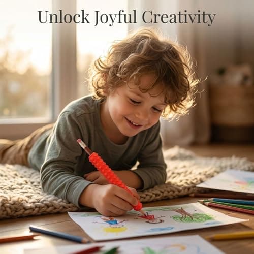 8-Pack Textured Silicone Pencil Grips – Sensory Fidget Sleeves for Kids & Adults, ADHD & Autism Anxiety Relief, Quiet Classroom & Travel Fidget Tool for Focus, Fidget Gifts Christmas Stocking — view 6