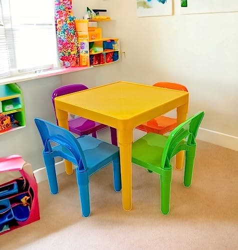 HH Home Hut Kids Plastic Table and Chair Set Toddler Activity Play — view 5