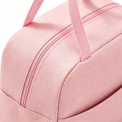 MeiLang Pink Insulated Lunch Bag Oxford Cloth Leakproof Thermal Tote — view 3