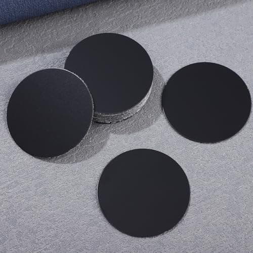 USHOBE 40 MM Magnetic Phone Plate 20-Pack, Black 0.08 In Ultra-Thin Self-Adhesive Iron Metal Discs for Car Vent & Dashboard Mounts, Stable Hold for All Phones — view 6