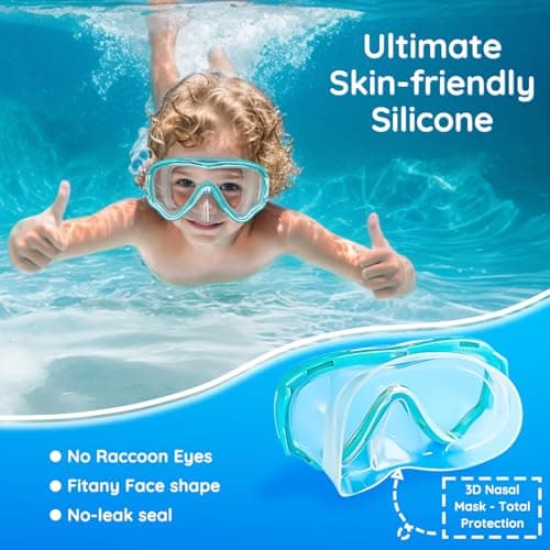 MOMUSE Kids Swim Goggles with Soft Strap, 3D Nose Cover for 3-14 Boys Girls — view 6