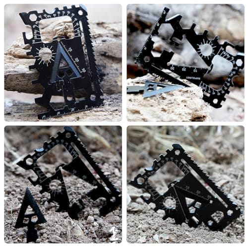 GMBYLBY 18 in 1 Stainless Steels Multitool Card Credit Sized Wallet Multitool for Hiking Camping and Emergencies Situation Stainless Steels Credit Sized Portable Tool — view 2