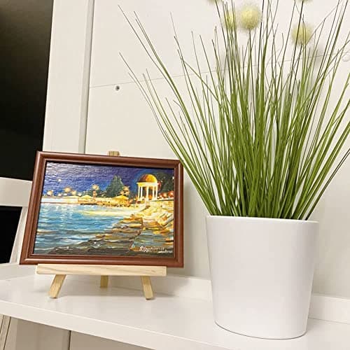 iFutniew 9.4 Inch Tall Natural Pine Tripod Easel Photo Painting Display Portable Tripod Stand and Adjustable Desk Stand (12 Pack) — view 4