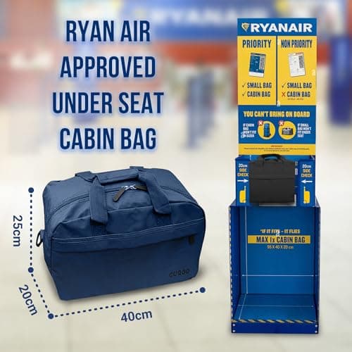 CUQOO Ryanair Backpack | Cabin Bag 40x20x25 Hand Luggage Rucksack Travel — view 2