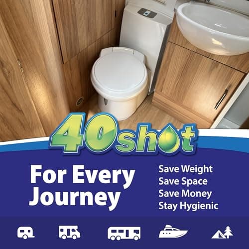 Blue Motorhome & Caravan Toilet Chemical Fluid 1L – 40 Doses, 2in1 Cassette — view 6