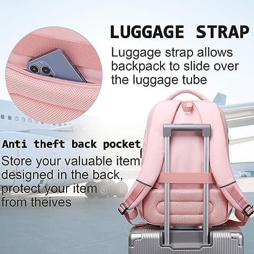 KASIBON Laptop Backpack for Men, Anti-Theft Business Travel Backpack — view 6