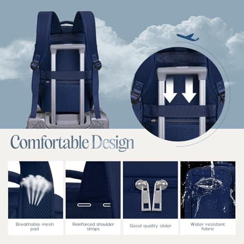 Xkdoai for Ryanair Cabin Bags 40x30x20, Travel Backpack with TSA Approved Clear Bag, Travel Bag Womens Underseat Anti Theft Carry-ons Hand Luggage Bag Airline Approved Casual Daypack — view 6