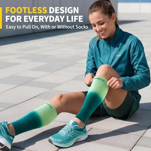 CAMBIVO Calf Compression Sleeves 1 Pair, 20-30 mmHg Graduated Support — view 5