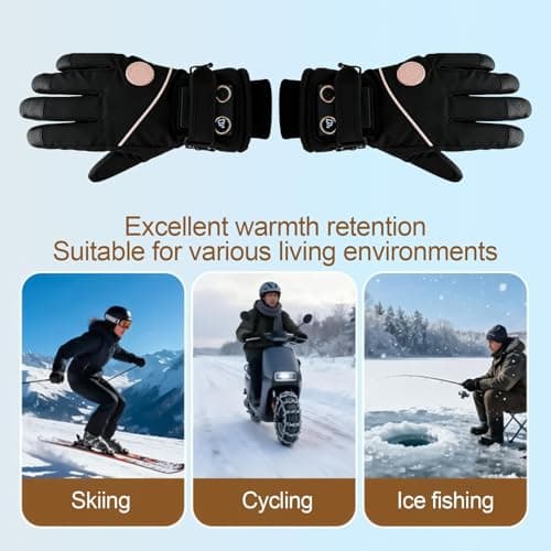 Genérico Electric Thermal Mitts – Finger Adjustment, Optimum Comfort Thanks to Battery , Durable Travel Accessory, Durable Winter Clothes for the — view 5