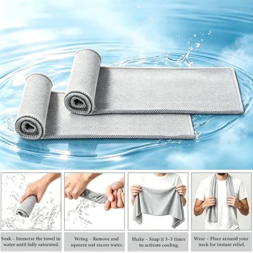 KANGSIT Cooling Towel, 4 Pack for Neck, 30 x 100cm — view 6