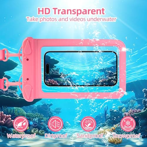 IPX8 Waterproof Phone Pouch Universal Cell Phone Dry Bag Patented Sealed Lock Lanyard Mobile Phone Case for Swimming Surfing Beach for iPhone 17 16 15 Samsung S26 S25 Huawei Xiaomi up to 8.9" — view 6