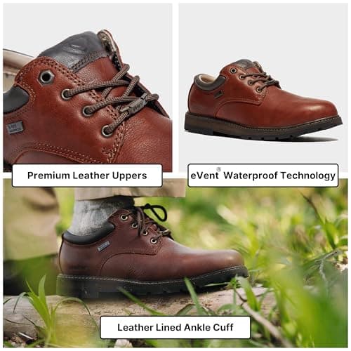 Brasher Men’s Country Classic Walking Shoes with High Traction Rubber Sole & Cushioned Footbed, Durable Leather, Waterproof, Breathable, Camping, Outdoors, Hiking & Trekking Footwear, Brown, UK9 — view 4