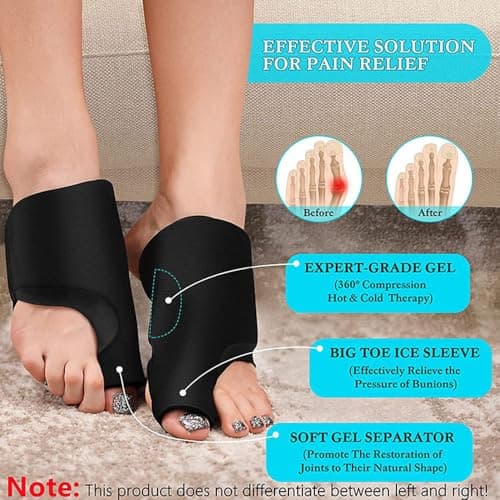 Oaygat 1 Packs Forefoot & Big Toe Gel Ice Wraps Reusable Hot Cold Therapy Foot Ice Packs Relief for Bunions Gout Swelling Sports Injuries & Big Toe Discomfort — view 4