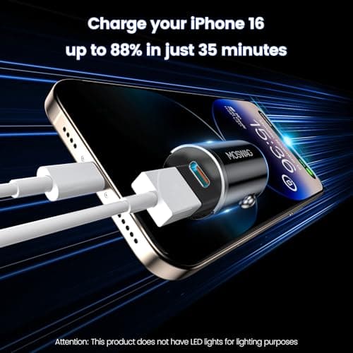 MOSWAG Car Charger, QC 3.0 Cigarette Lighter USB Charger 12V -2 Pack — view 4