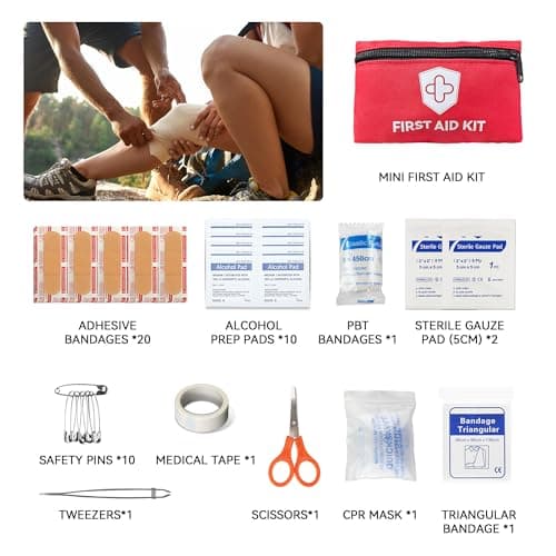 Compact Car Emergency Kit for New Drivers | Essential Roadside Tools with Jump Leads, Tow Rope, Safety Hammer, Warning Triangle & Mini First Aid Kit — view 4