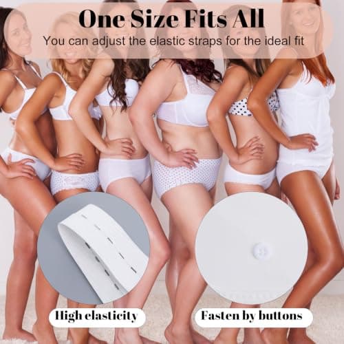 Heclia Castor Oil Pack Wrap Reusable Organic Cotton Castor Oil Compression Packaging for Stomach With Adjustable Elastic Band Waterproof and Anti Oils Leak Elastic Strap Bamboo Cotton Machine Washable — view 6