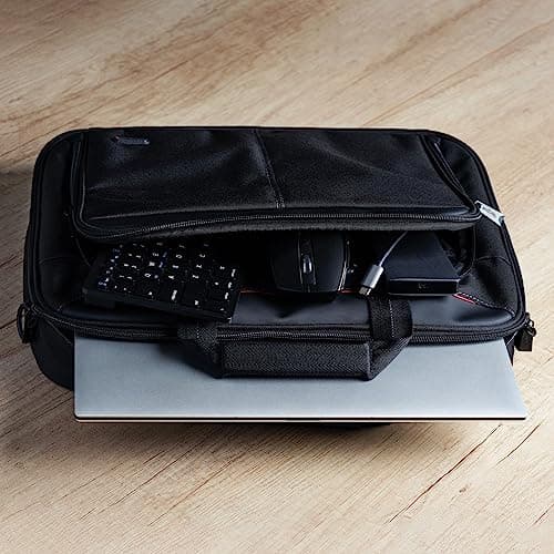 Targus Classic Laptop Bag for 15-16 Inch Laptops, Clamshell Carry Case with Shoulder Strap, Front Accessory Pocket, Black — view 4