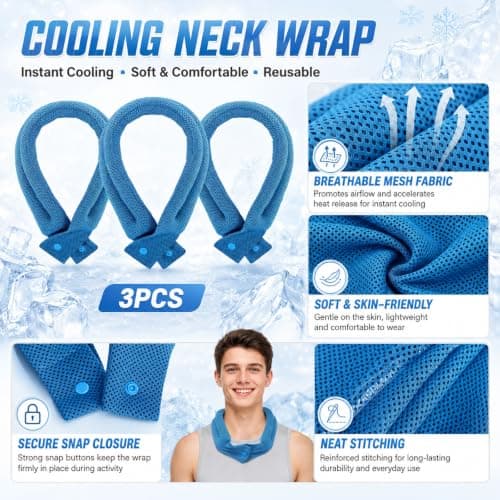 Higijapuf 3 Cooling Towels for Neck Ice Towel Gym Sports Hot Weather — view 3