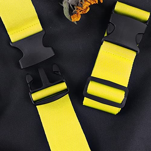 Luggage Suitcase Straps Set, Travel Accessories Thickened Luggage Belt with Quick Release Buckle, Adjustable Black Travel Luggage Straps for Suitcase Baggage (Yellow, 2 PCS Set) — view 3